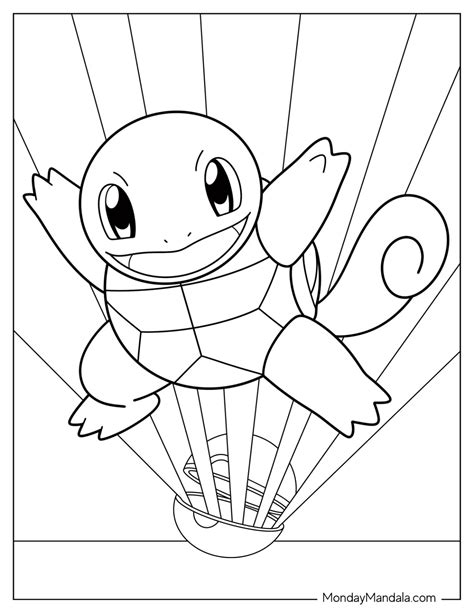 squirtle coloring page|Squirtle Coloring Pages